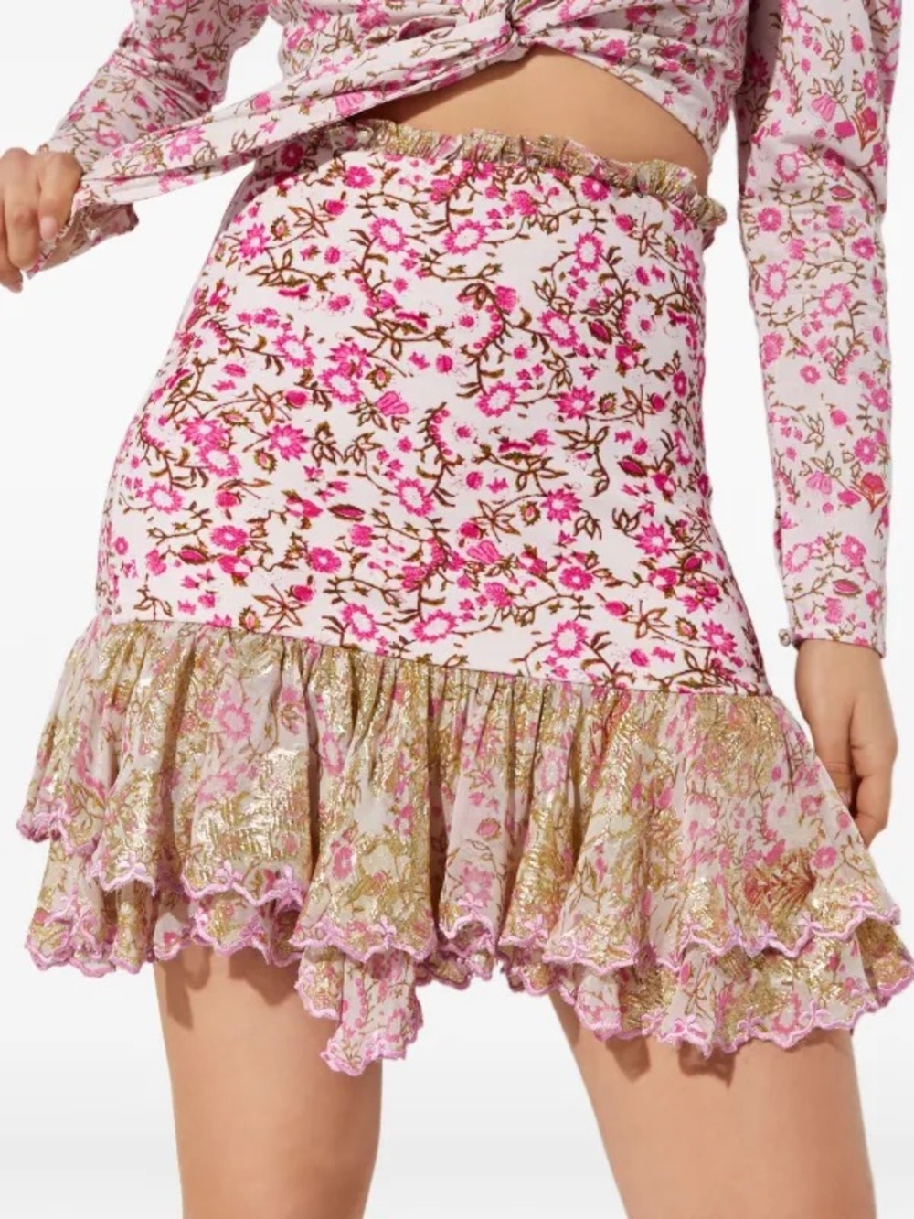 Hemant & Nandita floral skirt, XL